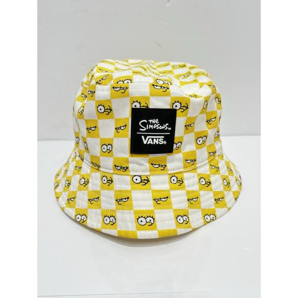 Vans x The Simpsons Check Eyes Bucket Hat Size Yellow OS - Picture 2 of 4